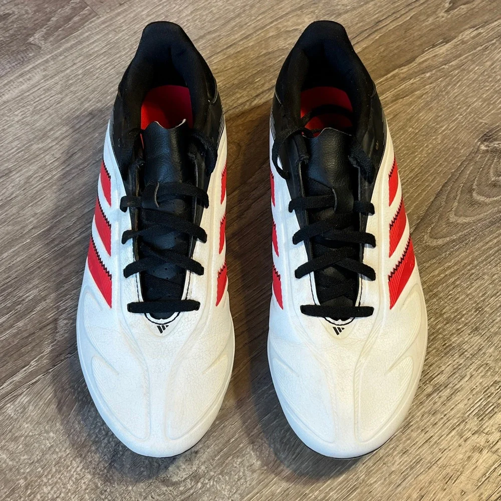 Adidas Copa Pure 2 League FG Soccer Cleats White Black Red IE1173 Mens 6.5